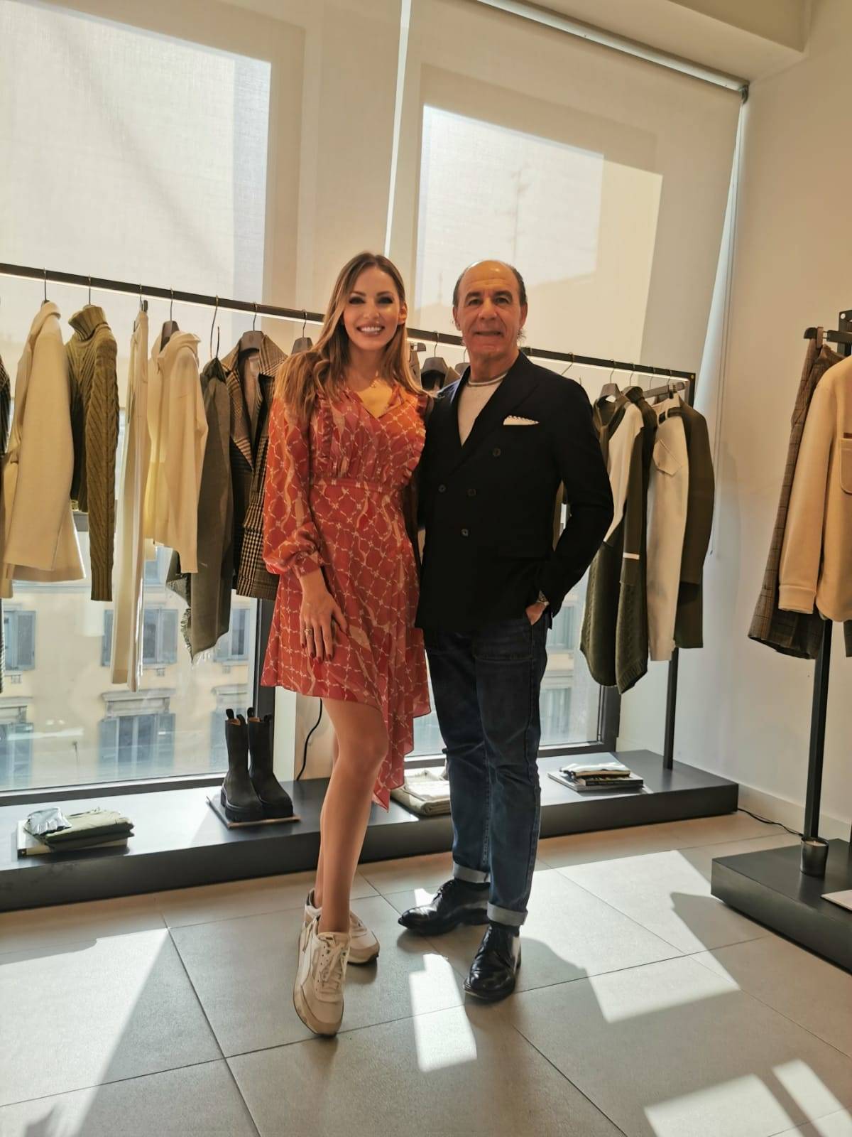 Izabela Bella_zofia with Paolo Zuntini from Eleventi. Milan Fashion Week 