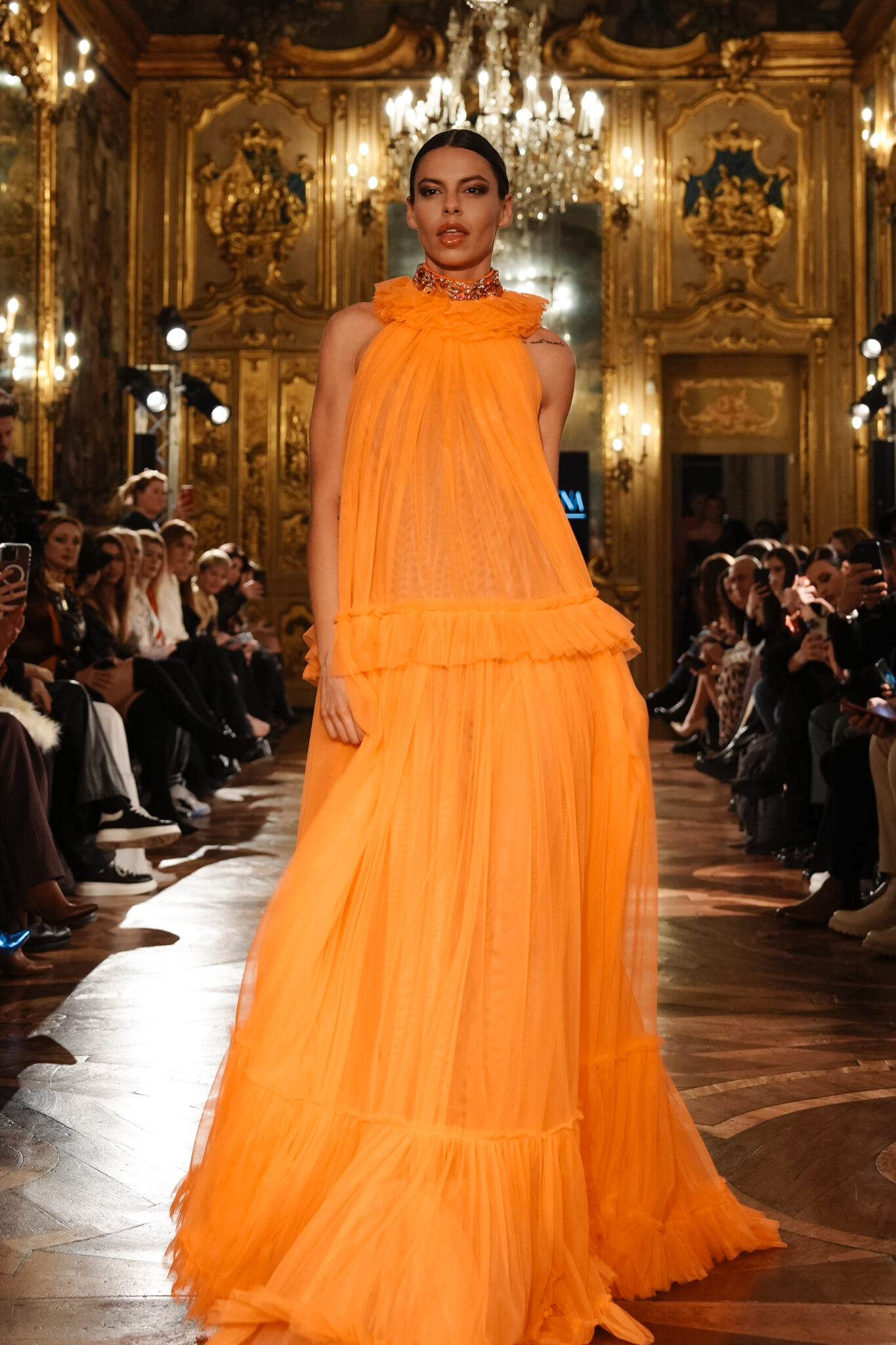 What you need to know about the stunning Fashion Show at Palazzo Clerici during MFW F/W 22/23. Fashion Week Studio 's impressive show presenting: Cristina Tamborero, Salvatore Pappacena, TINA COUTURE, NARCIZA Severa and Frida Xhoi & Xhei.