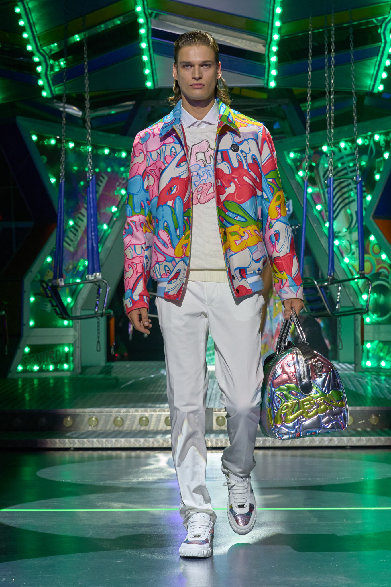 Philipp Plein SS24 Fashion Show turned into a magnificent spectacle with 80s vibes. MFW.