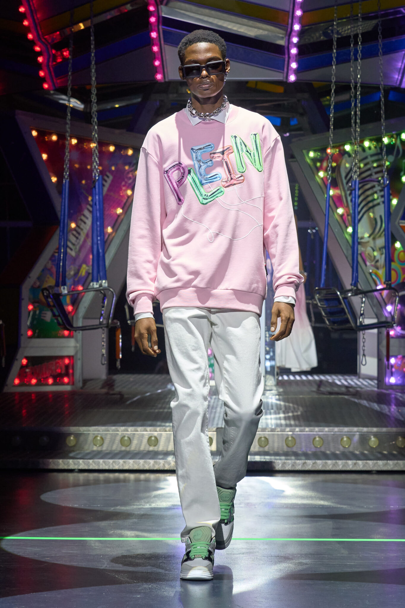 Philipp Plein SS24 Fashion Show turned into a magnificent spectacle with 80s vibes. MFW.