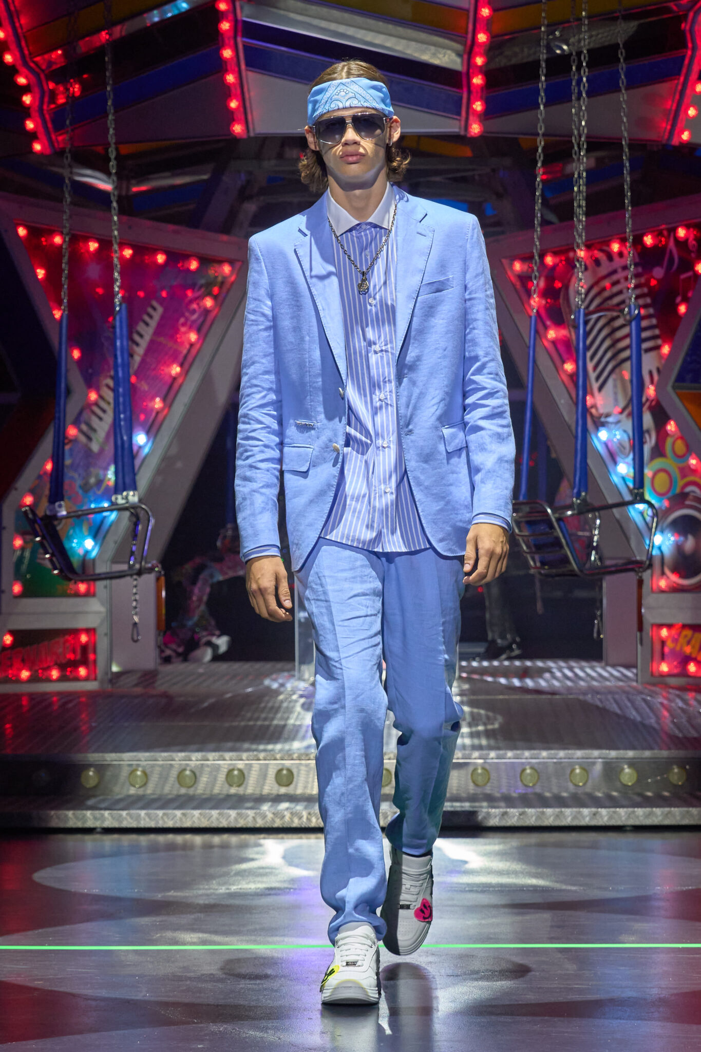 Philipp Plein SS24 Fashion Show turned into a magnificent spectacle with 80s vibes. MFW.