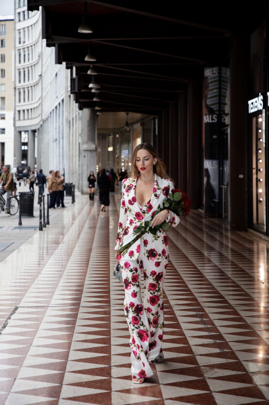 What you need to know about the glamorous Nadine Merabi and favourite looks I wore in 2023. Bela wearing Portia Suit in Milan. 