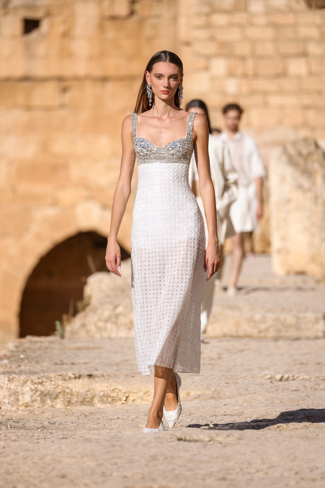 GODDESS OF LOVE Ready-To-Wear Spring 2024 When Fashion meets Heritage: Maison Georges Hobeika at Baalbek.