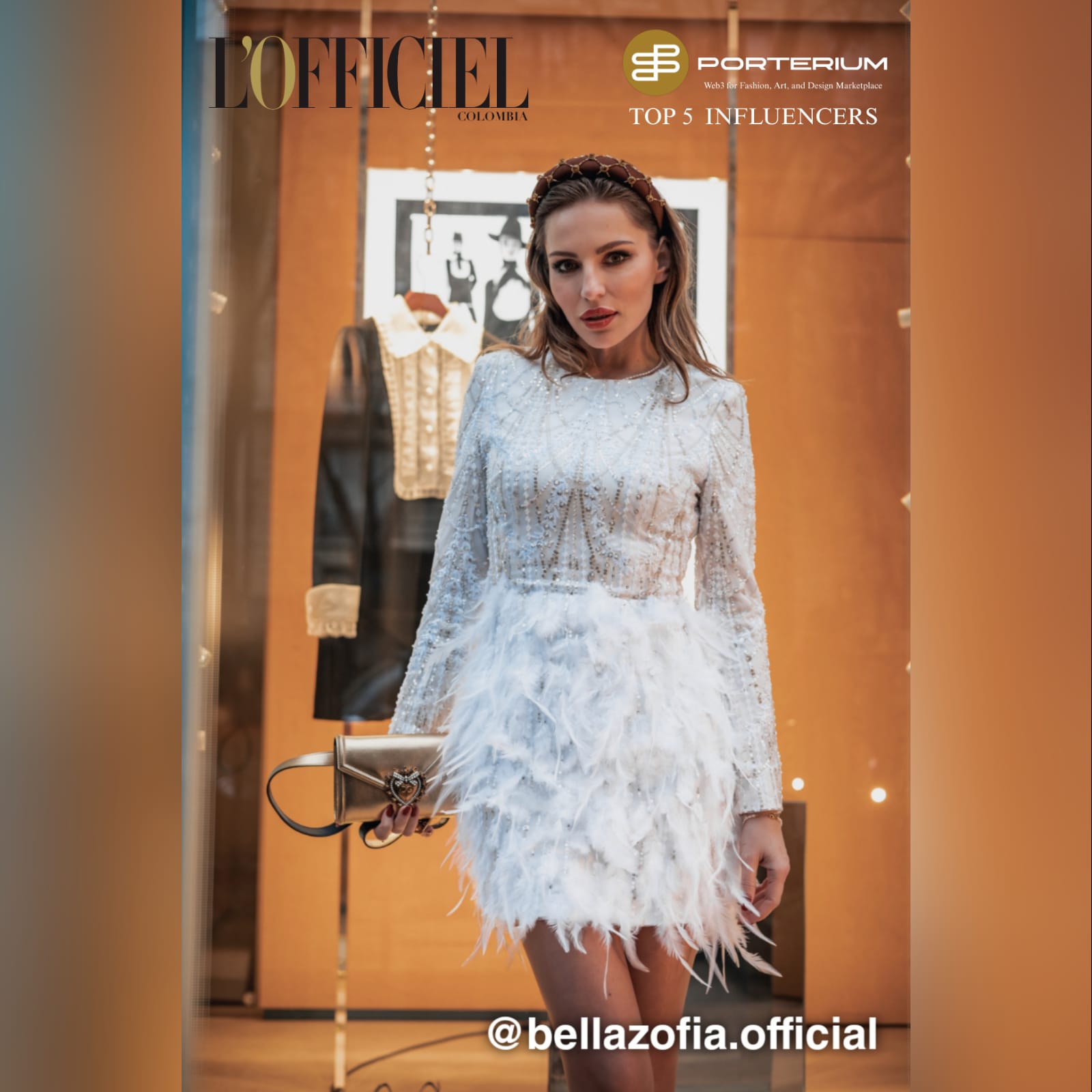 Bella Zofia for L'Officiel Colombia as best influencer in 2024. Porterium Magazine 