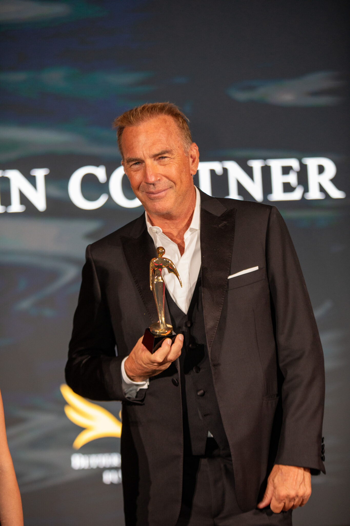 Celebrating Empowerment and Sustainability at the Better World Gala during 81st edition of Venice International Film Festival. With Kevin Costner and Susan Sarandon. 